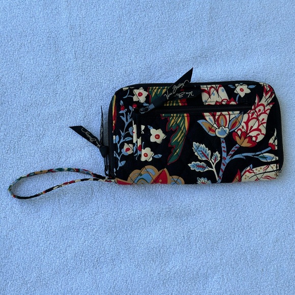 Vera Bradley Julia Versailles Turn Lock Flap Satchel Crossbody Matching Wallet - Picture 11 of 16